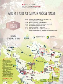 Vabilo na 4. pohod po Poti Pavcˇkove in Slakove mladosti